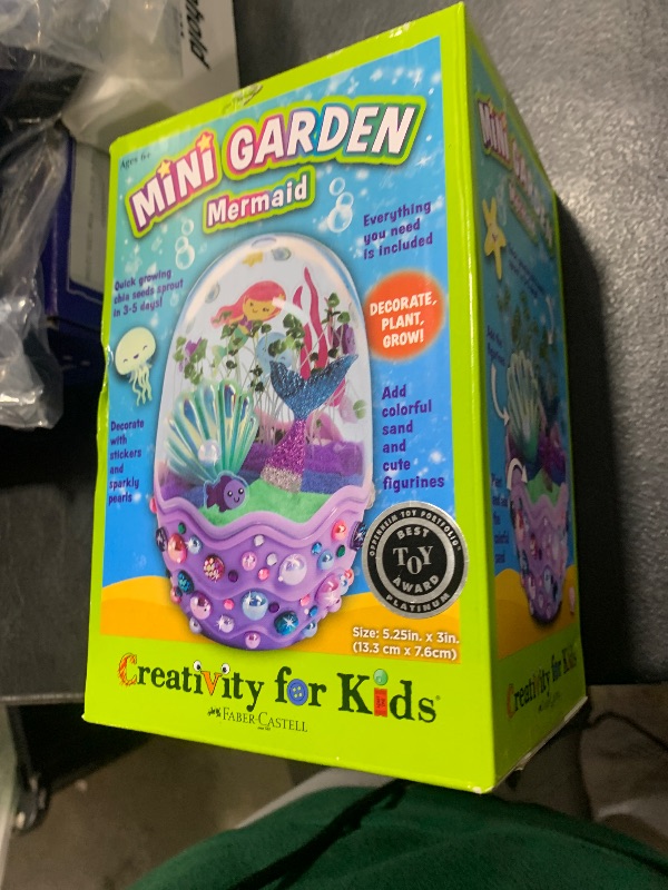 Photo 1 of Creativity for Kids Mini Garden: Mermaid Terrarium Kit - Mermaid Gifts for Girls, Crafts for Kids, Stocking Stuffers (Ages 6+)