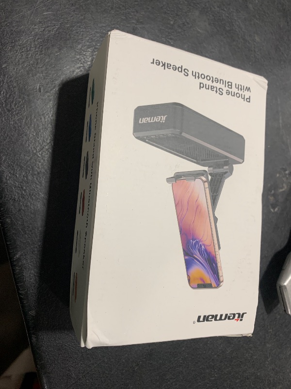 Photo 1 of Cell Phone Stand with Wireless Bluetooth Speaker and Anti-Slip Base HD Surround Sound Perfect for Home and Outdoors with Bluetooth Speaker for Desk Compatible with iPhone/ipad/Samsung Galaxy