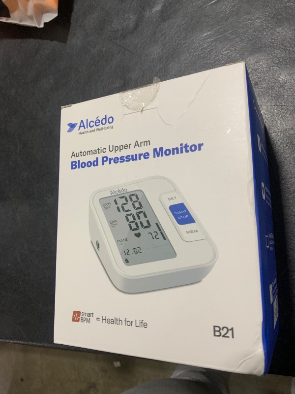 Photo 1 of Alcedo Blood Pressure Monitor for Home Use, Automatic Digital BP Machine with Large Cuff for Upper Arm, LCD Screen, 2x120 Memory, Talking Function
