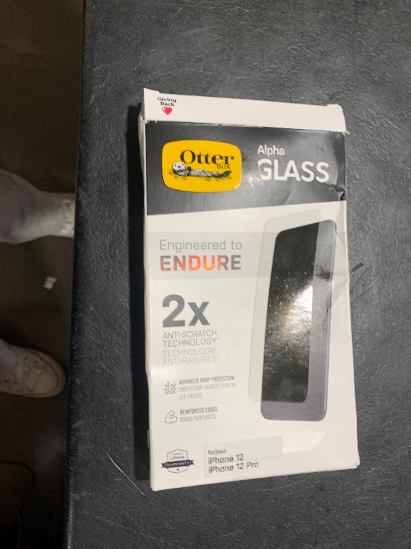 Photo 1 of OtterBox ALPHA GLASS Screen Protector for iPhone 12 & iPhone 12 Pro - CLEAR (GEN 2)
