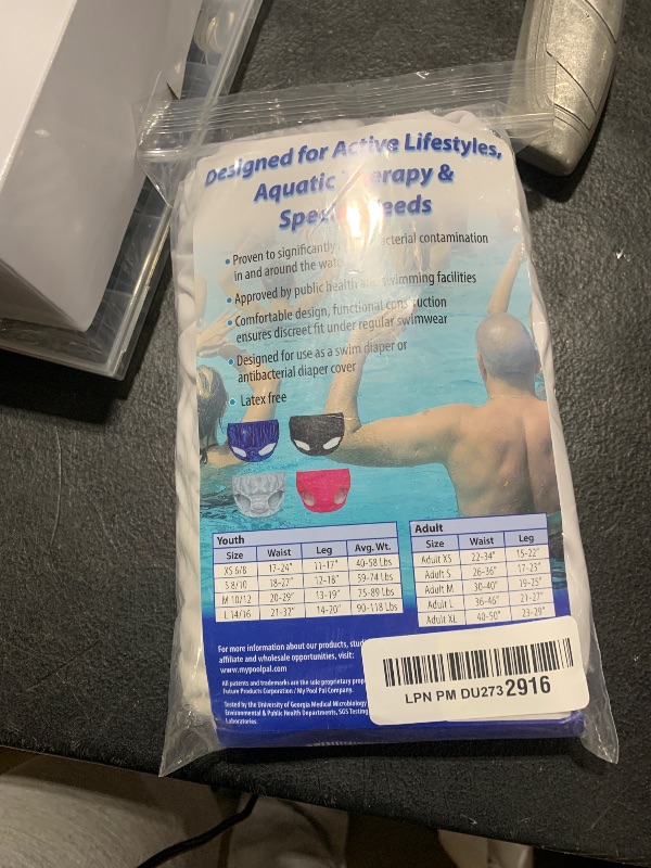 Photo 1 of Adult Swim Diapers - Reusable Diaper for The Pool - My Pool Pal (XL-Waist: 40-50"; Leg 23-29", White)