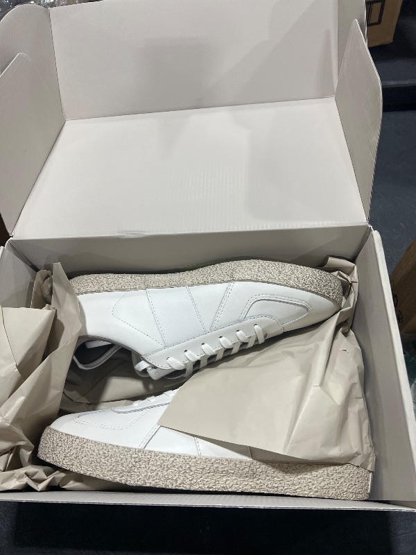 Photo 1 of AllSaints Men's Jaimee Leather Low Top Sneaker, White/White, 10