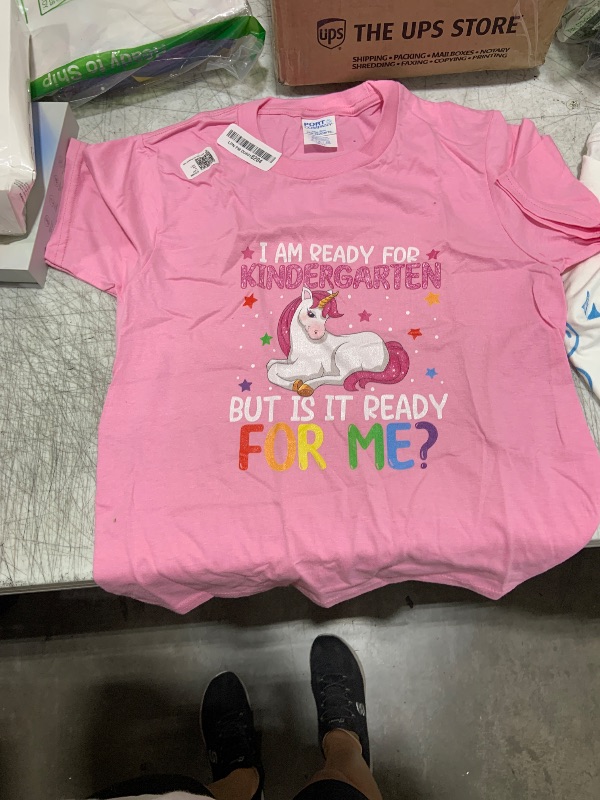 Photo 1 of I'm Ready For Kindergarten But Is It Ready For Me? Unicorn T-Shirt size S 