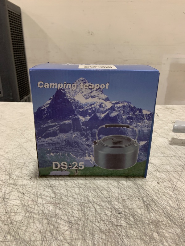 Photo 1 of INFOOD 2.5L Camping Kettle, 2.6 Quart Camp Tea Kettle with Carrying Bag for Outdoor Camping Campfire Hiking Picnic and Backpacking, Portable & Lightweight, Gray