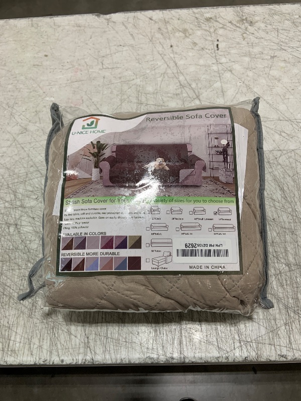 Photo 1 of U-NICE HOME Loveseat Sofa Cover Reversible Couch Cover for Dogs with Elastic Straps Water Resistant Furniture Protector for Pets Couch Cover for 2 Cushion Couch (Loveseat, Coffee/Beige)