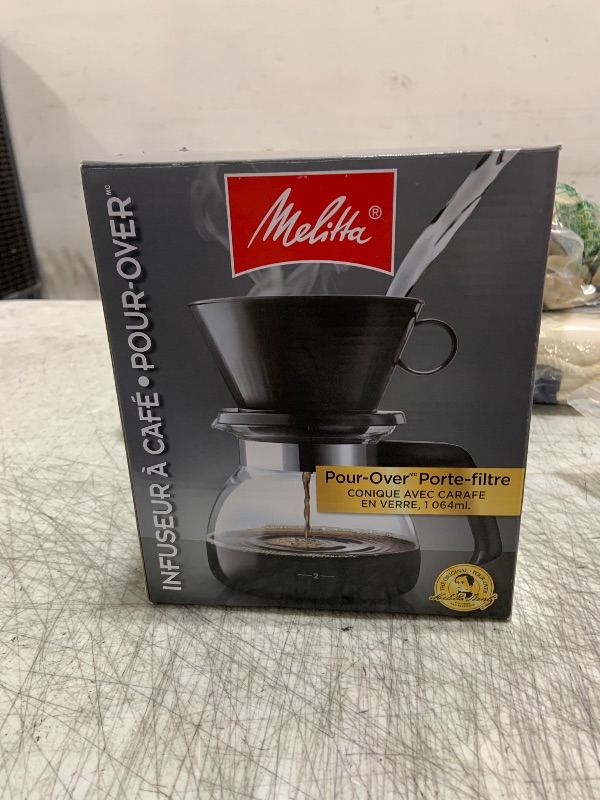 Photo 1 of Melitta Pour-Over Coffee Brewer W/ Glass Carafe, Holds 6 - 6 Oz Cups, Black