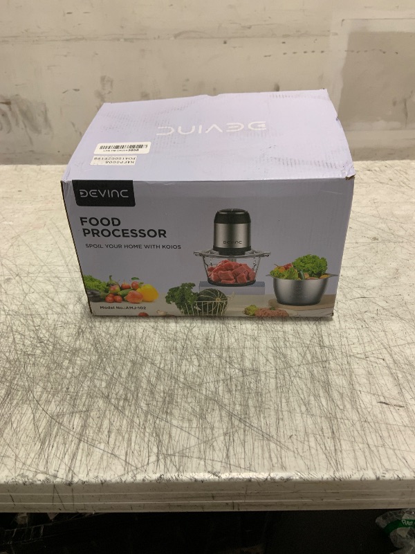 Photo 1 of Food Processors, Mini Meat Grinder & Veggie Chopper with 2 Bowls (8 Cup+8 Cup), Electric Food Chopper with 2 Sets of Bi-Level Blades for Meat, Vegetables, Fruits and Nuts