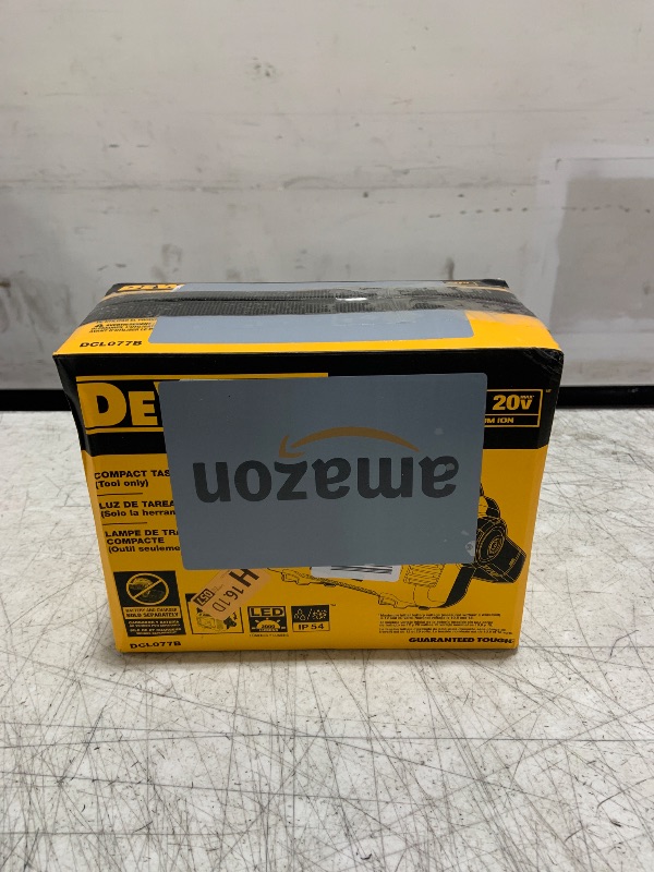 Photo 1 of DEWALT 12V/20V MAX LED Work Light, Compact with 360 Degree Rotating Handle, 2000 Lumens of Brightness, Cordless, Bare Tool Only (DCL077B)