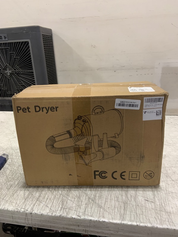 Photo 1 of EGFKI Dog-Hair-Dryer, 5.2HP/ 3800W High Velocity Pet Blow Dryer with Heater for Grooming, Speed Temperature Adjustable Dog Blower Grooming Dryer with 4 Nozzles