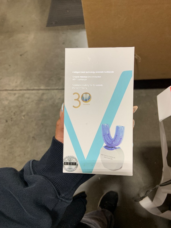 Photo 1 of Sani White Ultrasonic Toothbrush, Ortho Sparkle Sonic Glow Brush, 360 Brite Toothbrush Adult U Shaped Tooth Cleaner Teeth Whitening Light Electric Automatic Hands Free