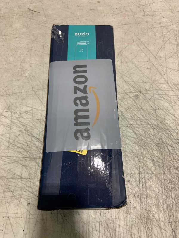 Photo 1 of BUZIO Water Bottle with Straw Lid and Flex Cap, 40oz Double Vacuum Stainless Steel Water Flask, Cold for 48 Hrs Hot for 24 Hrs Simple Thermo Canteen Mug, Indigo Black