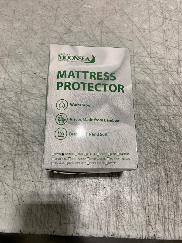 Photo 1 of Twin XL Mattress Protector Cover Cooling, Extra Long Twin Waterproof Viscose Made from Bamboo Terry Soft Noiseless Mattress Protector Cover with Deep Pocket Fits Up to 14 Inch Mattress