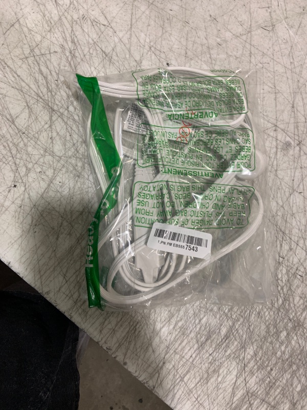 Photo 1 of White Extension Cord 10+ Ft 3-Prong 3-Outlet Extension Wire- Space-Saving Flat Angled for Indoor Use by Bindmaster- UL-Listed