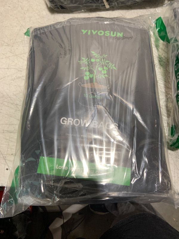Photo 1 of VIVOSUN 5-Pack 5 Gallon Grow Bags Heavy Duty 300G Thickened Nonwoven Plant Fabric Pots with Handles