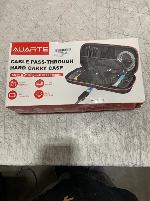 Photo 1 of [Charge inside] Carrying Case for Nintendo Switch 2 2025 / Switch OLED / Switch with Adapter and Joy-Con Storage, Travel Case for Switch 2 Console with 22 Game Card Storage, Carbon Black