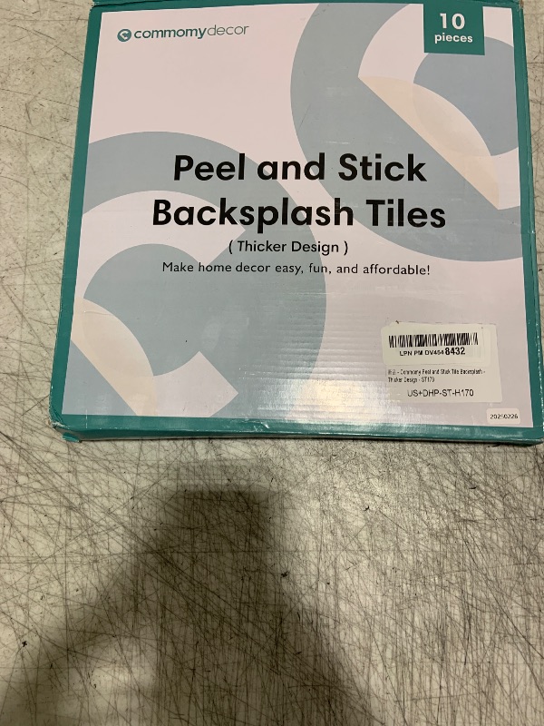 Photo 1 of Commomy Thicker Peel and Stick Backsplash (Beige with Pinkish Grout) - 10 pcs of 12" x 12" - 3D Adhesive Peel and Stick Tiles Backsplash for Kitchen, Bathroom, Removable, Waterproof, Vinyl Wall Tile