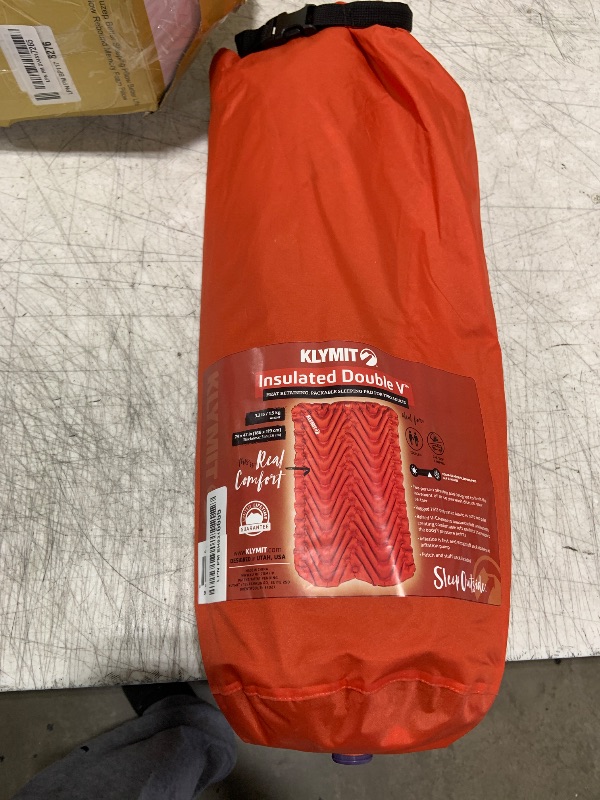 Photo 1 of KLYMIT Insulated Double V Inflatable Sleeping Pad | Thick, Lightweight, Easy to Inflate, Foldable Air Bed for Camping & Backpacking