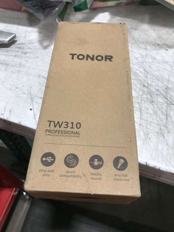 Photo 1 of Wireless Microphones, TONOR UHF Handheld Cordless Dynamic Mic with Rechargeable Receiver, Microfonos Inalambricos Professional for Karaoke, Singing, Party, Wedding, DJ, Speech, Church 200ft TW310 Grey