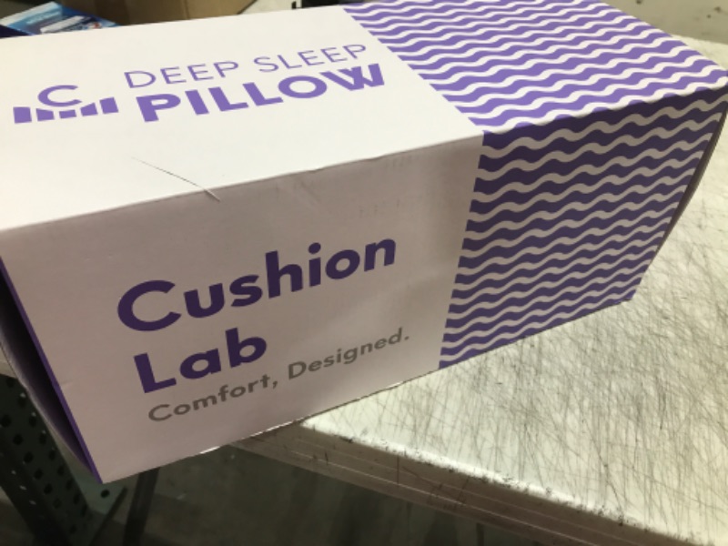 Photo 1 of C CUSHION LAB Deep Sleep Pillow, Patented Ergonomic Contour Design for Side & Back Sleepers, Orthopedic Cervical Shape Gently Cradles Head & Provides Neck Support & Shoulder Pain Relief - Calm Grey