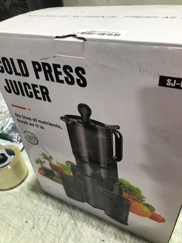 Photo 1 of Juicer Machines with 5.8" Large Feed Chute, Cold Press Juicer For Whole Vegetables and Fruits, 400W Professional Slow Masticating juicer Easy to Clean for Batch Juicing (Titanium Gray)