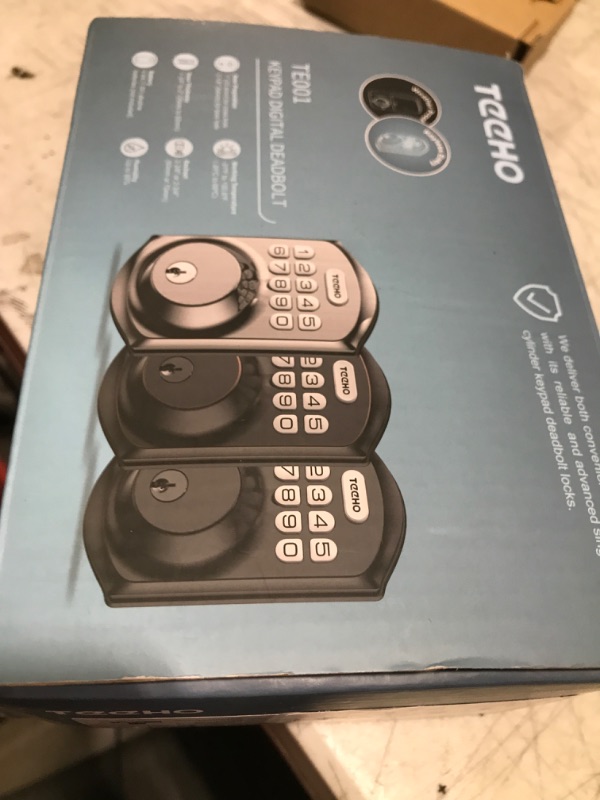 Photo 1 of TEEHO TE001 Keyless Entry Door Lock with Keypad - Smart Deadbolt Lock for Front Door with 2 Keys - Auto Lock - Easy Installation - Satin Nickel