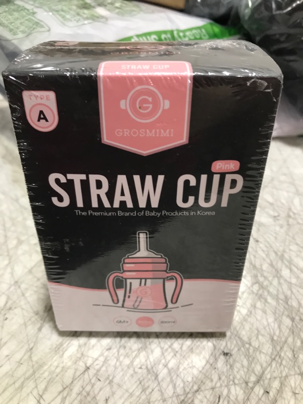 Photo 1 of GROSMIMI Spill Proof no Spill Magic Sippy Cup with Straw with Handle for Baby and Toddlers, Customizable, PPSU, BPA Free 6 oz (Pink)