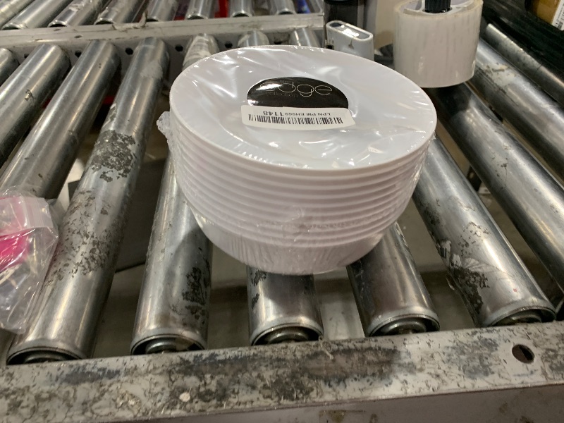 Photo 1 of Hioasis 8 Pack Plastic Serving Bowls 128oz White Plastic Bowls Heavy Duty Disposable Serving Bowls for Party Snack & Salad & Candy & Bar Buffet
