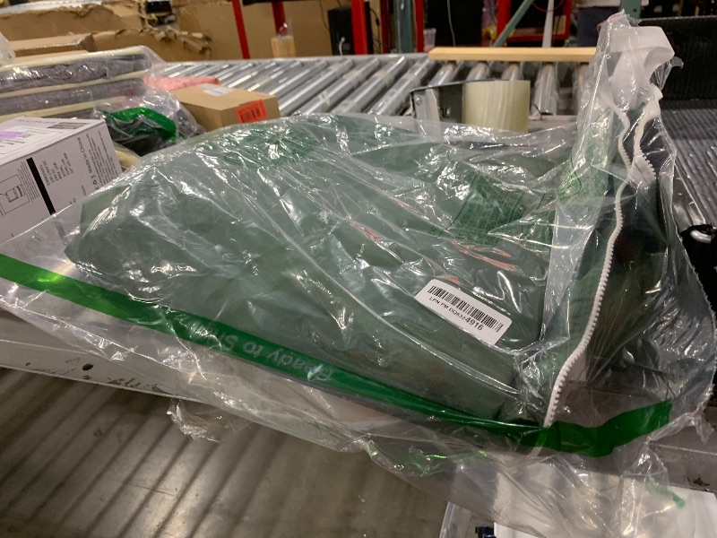 Photo 1 of JANCANOPY Canopy Replacement Top Silver Coated with Air Vent Upgraded Adjustable Straps for Most 10x10 Straight Leg Frame, (Forest Green)