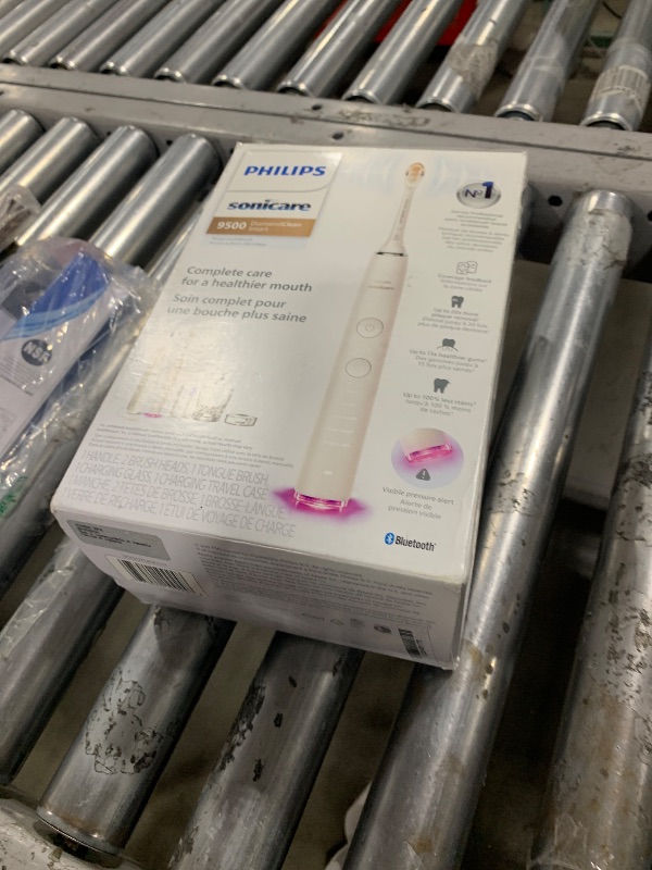 Photo 1 of Philips Sonicare DiamondClean Smart 9500 Electric Toothbrush, Sonic Toothbrush with App, Pressure Sensor, Brush Head Detection, 5 Brushing Modes and 3 Intensity Levels, White, Model HX9923/01