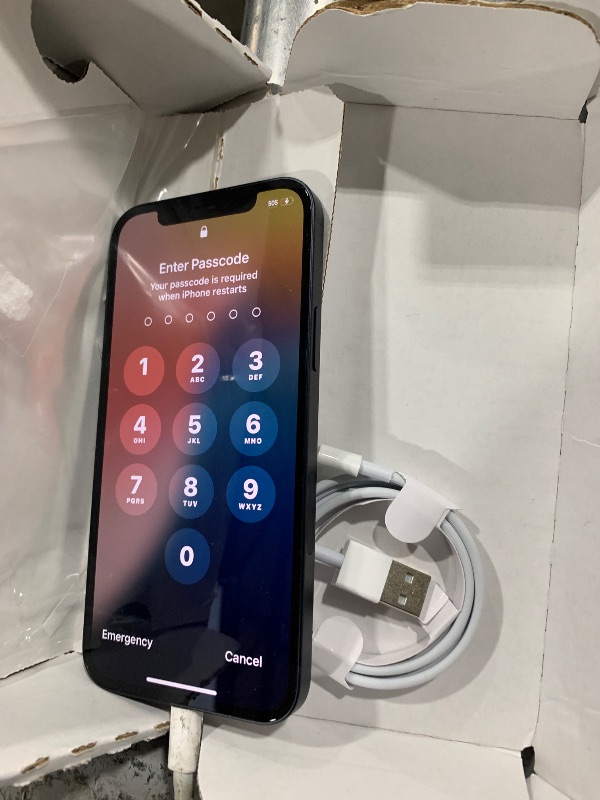 Photo 1 of Apple iPhone 12, 64GB, Black - (Renewed)