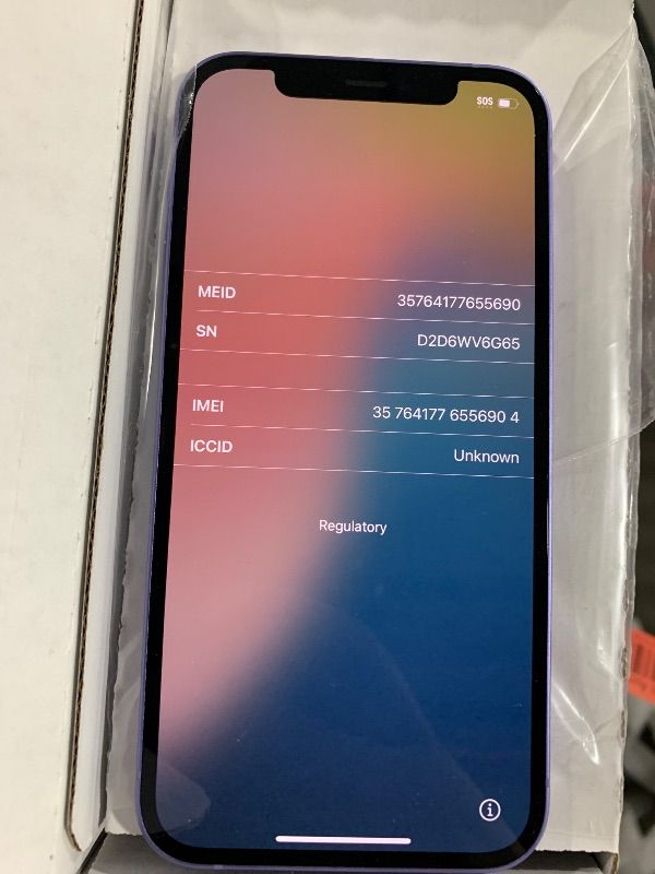 Photo 1 of Apple iPhone 12, 64GB, Purple - Unlocked (Renewed)
