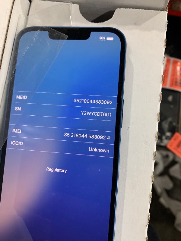 Photo 1 of Apple iPhone 13, 128GB, Blue - Unlocked (Renewed)