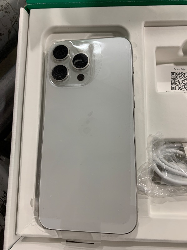 Photo 1 of Apple iPhone 15 Pro Max, 512GB, White Titanium - Unlocked (Renewed Premium)