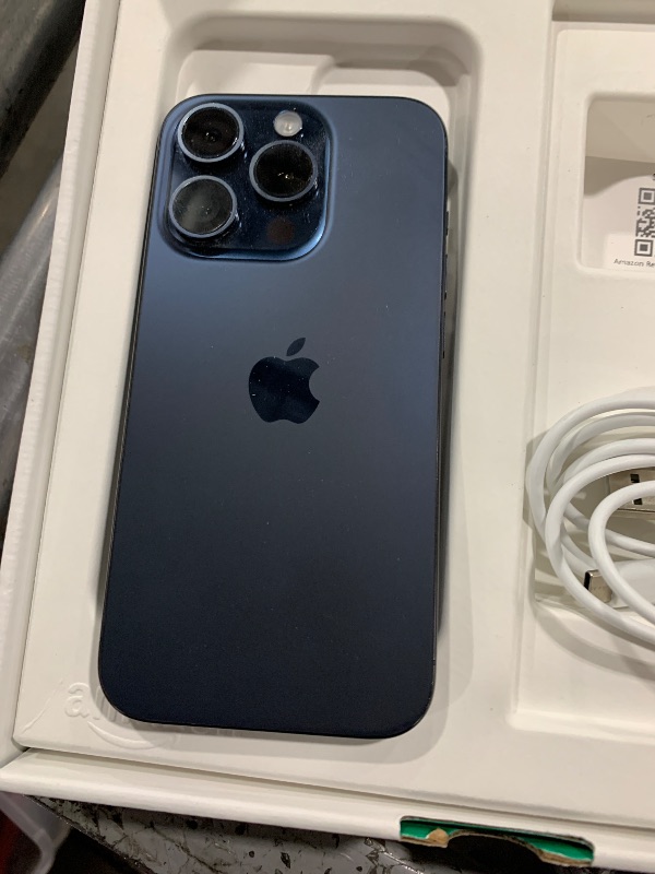 Photo 1 of Apple iPhone 15 Pro, 128GB, Blue Titanium - Unlocked (Renewed Premium)