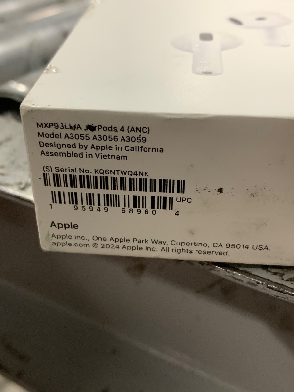 Photo 1 of Apple AirPods 4 Wireless Earbuds, Bluetooth Headphones, with Active Noise Cancellation, Adaptive Audio, Transparency Mode, Personalized Spatial Audio, USB-C Charging Case, Wireless Charging, H2 Chip
