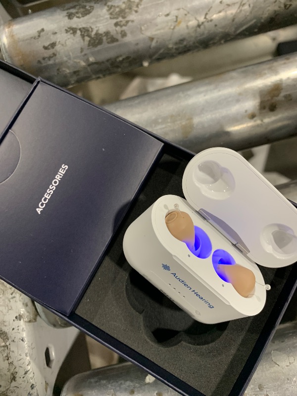 Photo 1 of Audien ATOM PRO 2 Wireless Rechargeable OTC Hearing Aid, Premium Comfort Design and Nearly Invisible