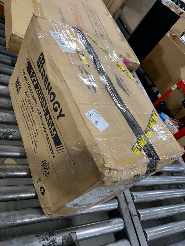 Photo 1 of Renogy Deep Cycle AGM Battery 12 Volt 200Ah, 3% Self-Discharge Rate, 2000A Max Discharge Current, Safe Charge Most Home Appliances for RV, Camping, Cabin, Marine and Off-Grid System, Maintenance-Free