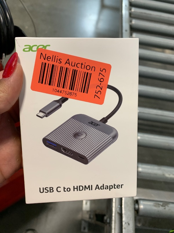 Photo 1 of acer USB C to HDMI Adapter, 4K@60Hz HDMI to Type C Adapter with 100W PD, USB A 3.0 Port, 3 in 1 USBC Digital av Multiport Converter for Laptop, MacBook, iPad, iPhone 15/16, Tablets, Switch, etc