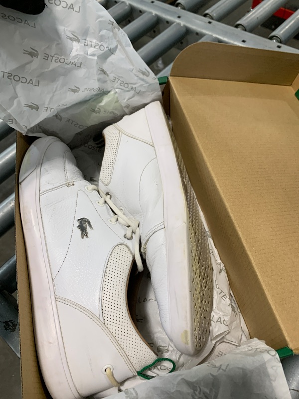 Photo 1 of Lacoste Mens Bayliss Sneaker, Deep White, 8.5