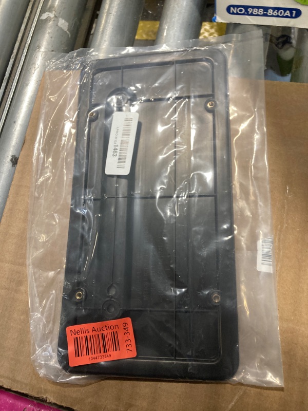 Photo 1 of 109684400B Rear License Plate Frames for 2017-2023 Tesla Model 3 and 2020-2025 Model Y Car, Rear Plate Holder with 4 Brass Mounting Screw Holes, Rust Proof Rattle Proof License Plate Holder Bracket