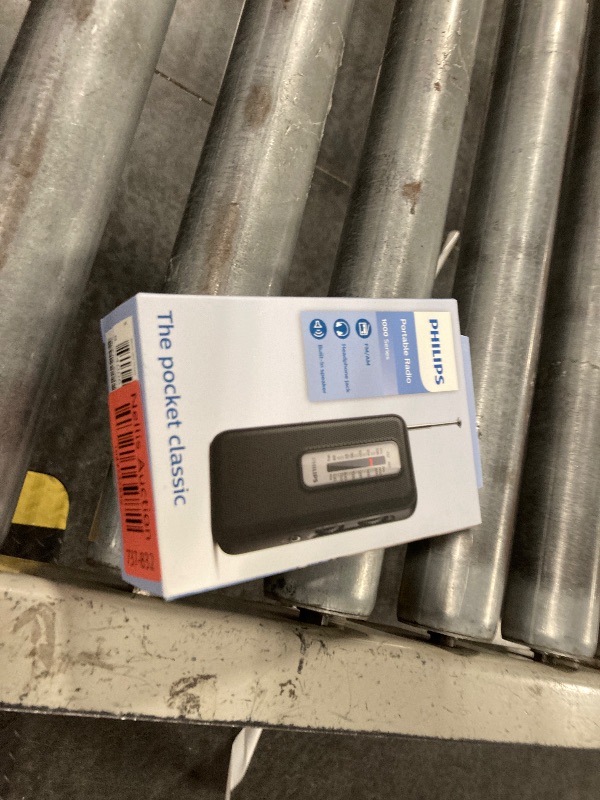 Photo 1 of PHILIPS Portable AM/FM Radio - Compact, Clear Sound, Analog Tuning, Battery Operated, Telescopic Antenna, Headphone Jack