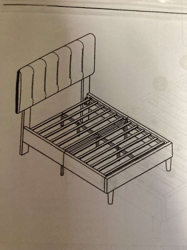 Photo 1 of Black twin size bed frame no box spring needed