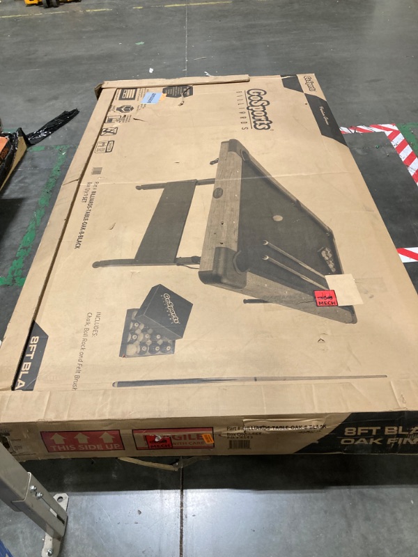 Photo 1 of ***WILL NEED TRUCK FOR PICK UP**
GoSports 8 ft Portable Pool Table - No Assembly Required Folding Billiard Table in Oak
