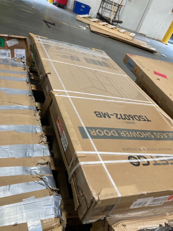 Photo 1 of **FACTORY SEALED AS SHOWN IN PHOTOS**GETPRO Shower Door 56-60 in. W x 72 in. H Semi-Frameless Double Sliding Shower Doors, Bypass Glass Door for Walk-in Shower with 5/16 inch Tempered Glass Matte Black