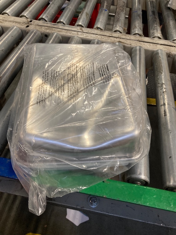 Photo 1 of **USED BECAUSE DENT IN BOTTOM OF DISH**
Nordic Ware 9"x13" Aluminum Pan with Lid Silver: Rectangle Bakeware Set, Hand Wash, Oven-Safe, Lifetime Warranty
