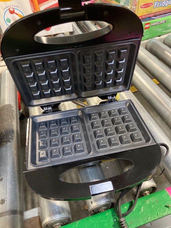 Photo 1 of Elite Gourmet EWM-2207# Electric Non-Stick Belgian Waffle Maker Iron, Breakfast, Sandwiches, Snacks, Burgers and more, 2-Slice, Black