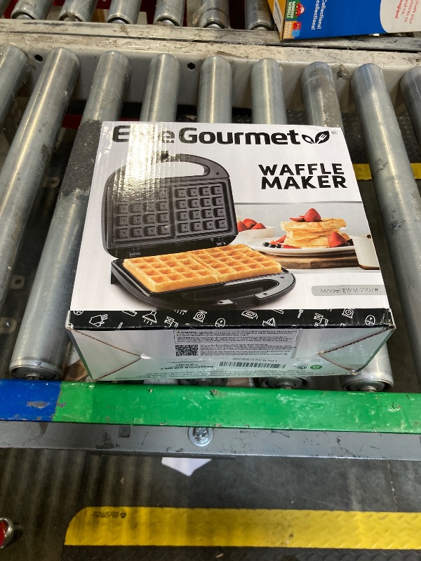 Photo 1 of Elite Gourmet EWM-2207# Electric Non-Stick Belgian Waffle Maker Iron, Breakfast, Sandwiches, Snacks, Burgers and more, 2-Slice, Black