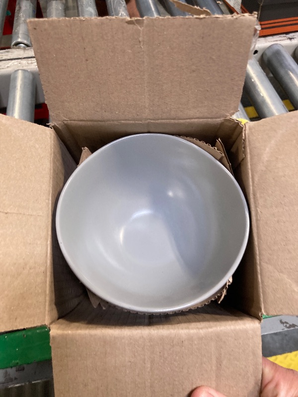 Photo 1 of **LIGHT GREY NOT WHITE**
\Fortessa Vitraluxe Dinnerware Heirloom Rice Bowl, 5.75-Inch, Set of 4, Linen