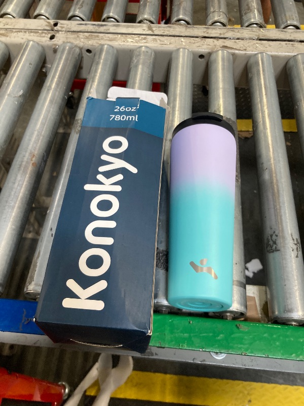 Photo 1 of **MISSING STRAW**
Konokyo Insulated Tumbler with Handle and Straw, 26 OZ Travel Coffee Mug Stainless Steel Cup Metal Water Bottle,Oasis