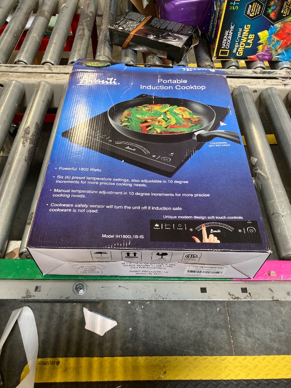 Photo 1 of Avanti IH1800L1B-IS Portable Cooktop Electric Hot Plate Stove Top with Single Induction Burner, 6 Power Settings, Temperature Touch Control 140-460F Perfect for Campers & Tiny Homes, 1800-Watts, Black